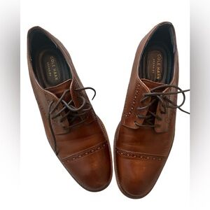 Cole Haan Men's Jefferson Grand Cap Toe Oxford -British Tan - US 8M